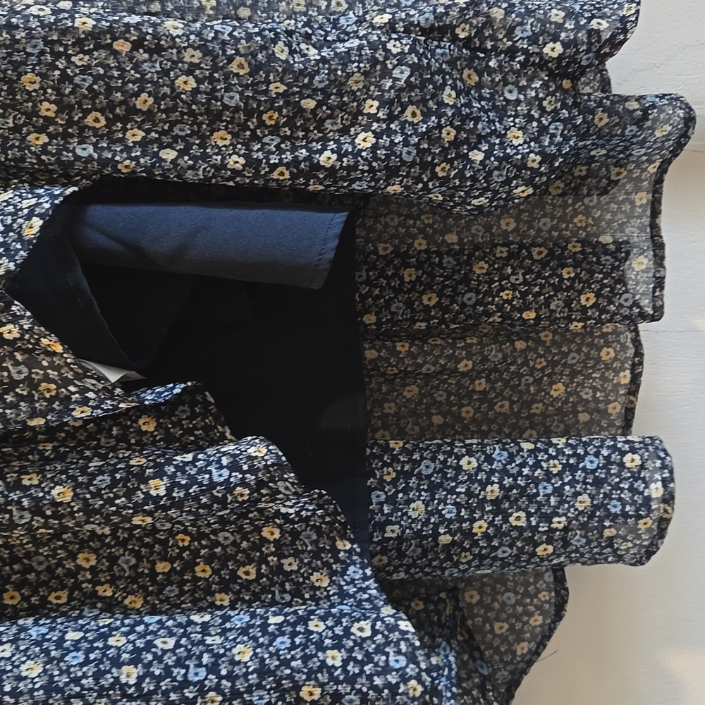 Abercrombie & Fitch Navy Floral Midi Dress - Picture 8 of 13